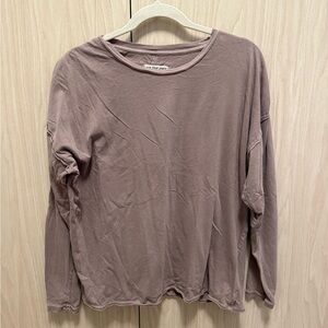 Free People We The Free Nina Long-Sleeve Tee Mauve/brown